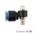 Flow Control Swiv. Elbow Pu 12mm X 1/8' M